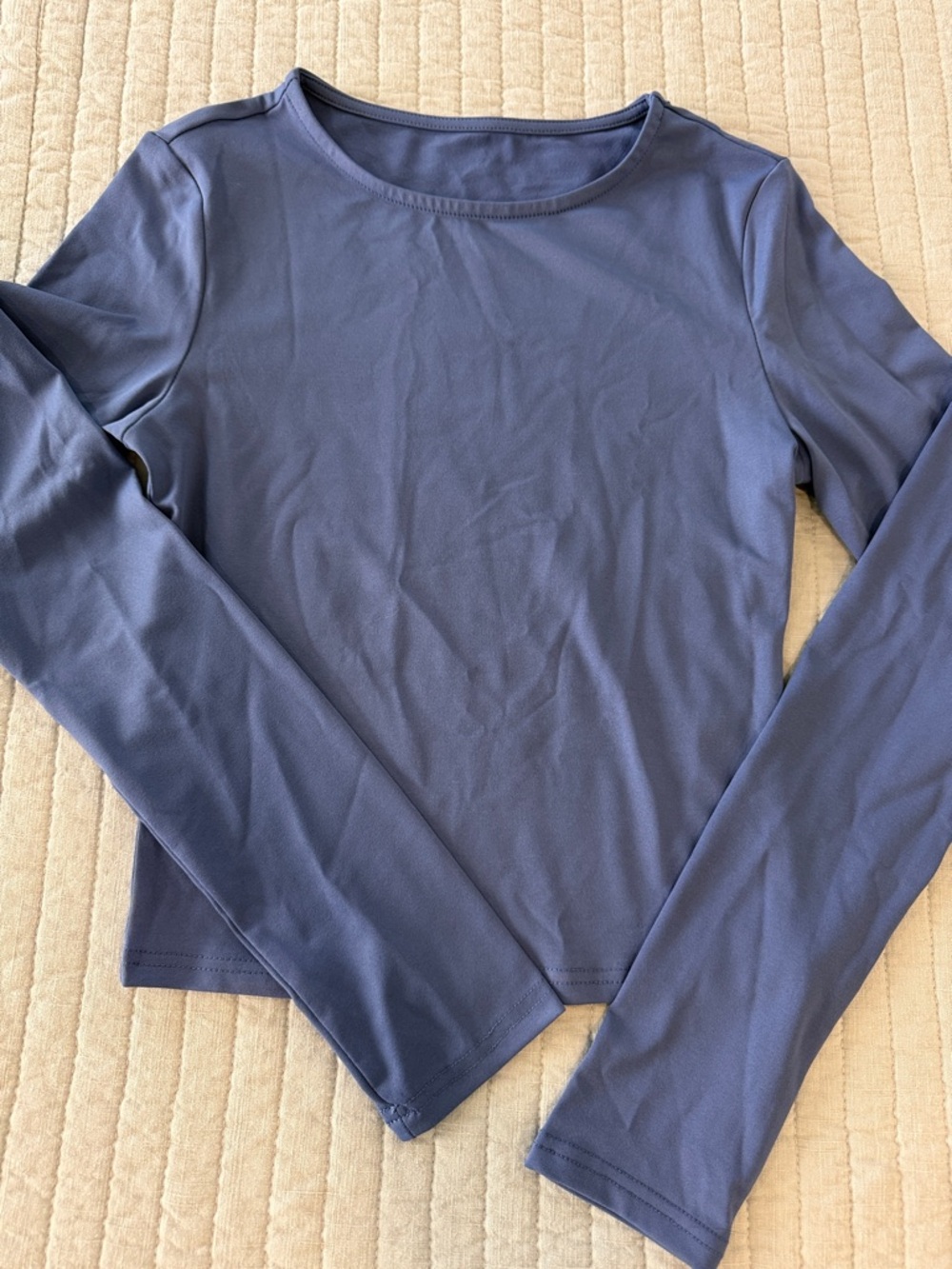 Women's Long-Sleeve Crew Neck Top - Blue